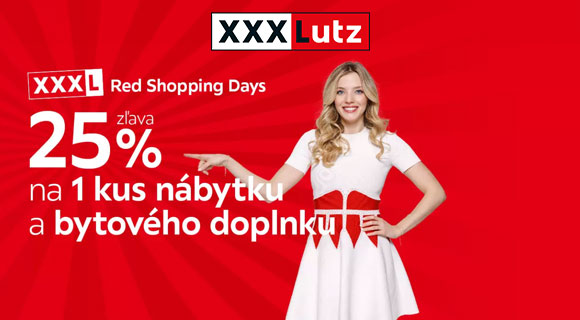 Zľava - 25% na takmer na celý nákup na XXXLutz.sk