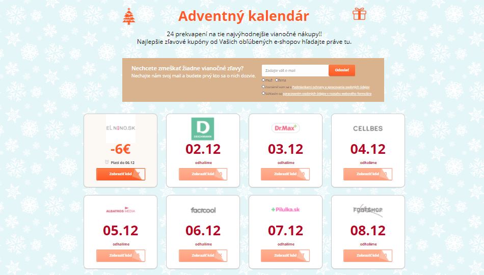 adventný kalendár