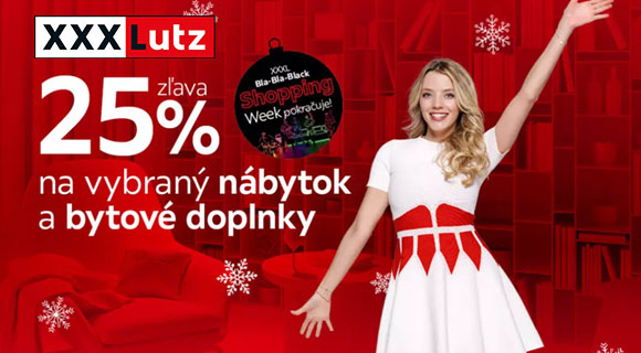Zľava - 25% na takmer všetko na XXXLutz.sk
