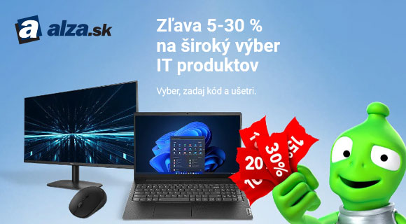 Zľavový kód až - 30% zľava na široký výber IT produktov na Alza.sk