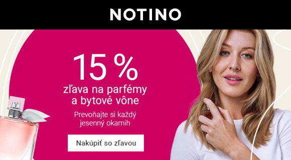 Zľavový kód - 15% zľava na parfémy a bytové vône na Notino.sk