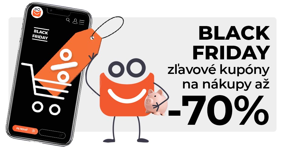 black friday zľavové kupóny až 70 % Vašekupóny.sk