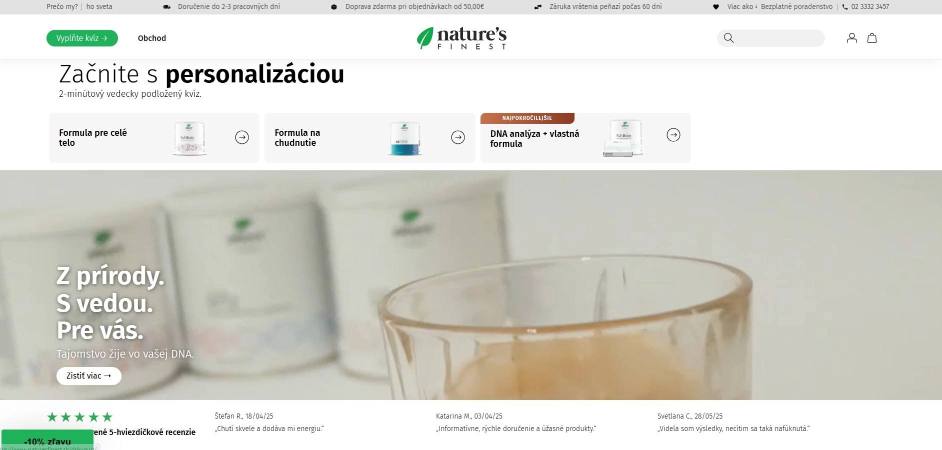 homepage Natures Fines produkty na chudnutie krásu vitamíny zdravé stravovanie