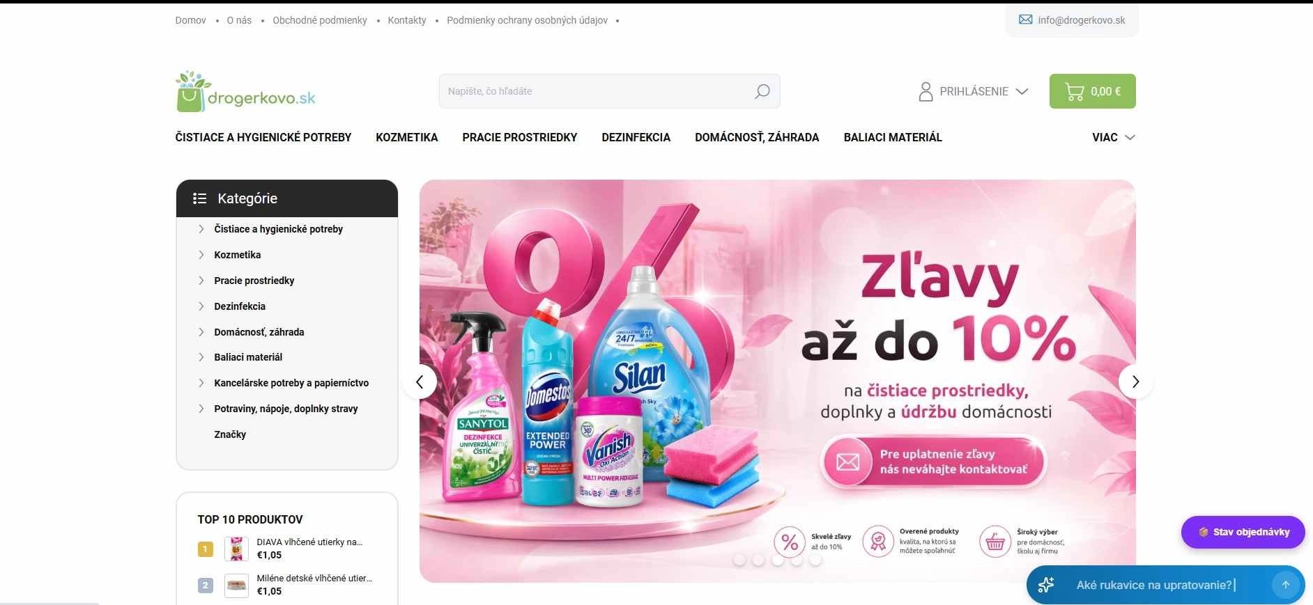 homepage Drogerkovo čistiace a hygienické potreby kozmetika pracie prostriedky