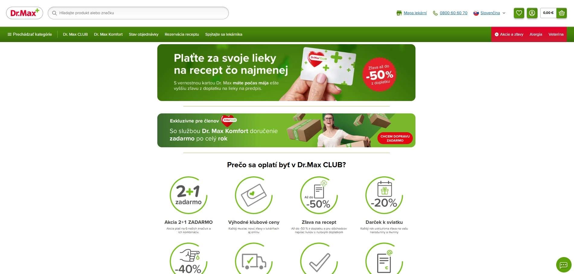 Dr.Max výhody vernostného programu