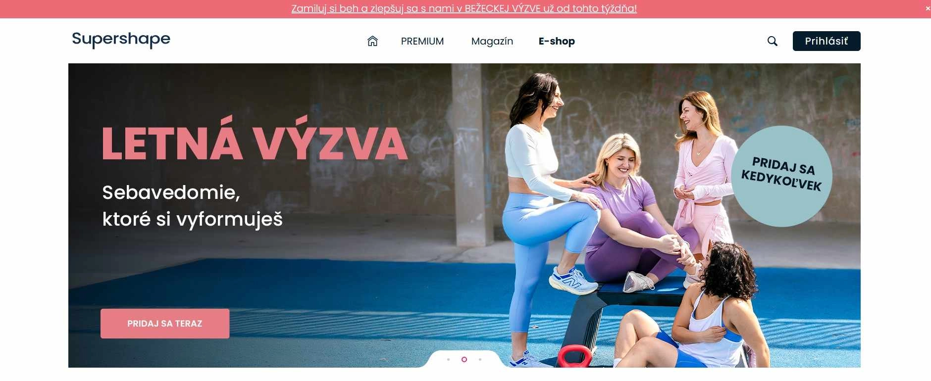 homepage Supershape letná výzva