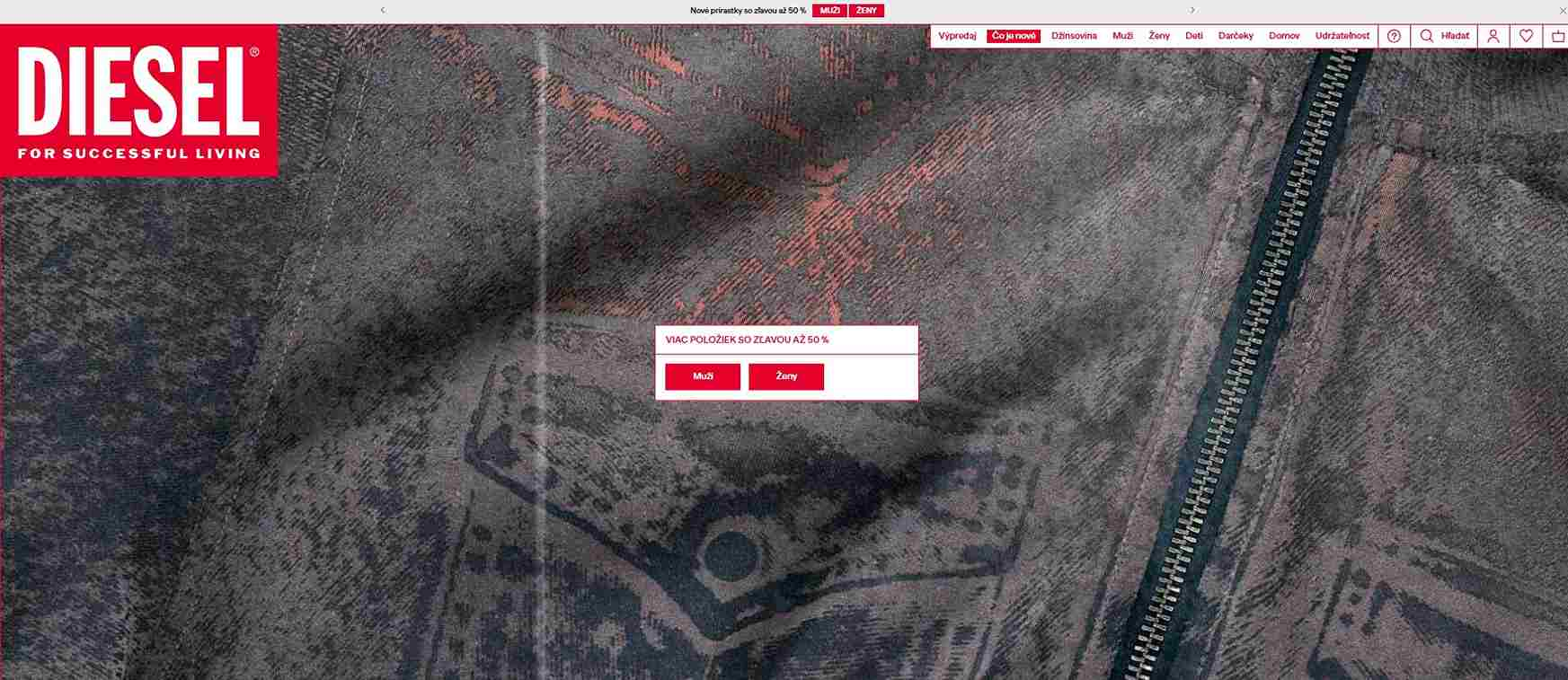 homepage Diesel džínsovina