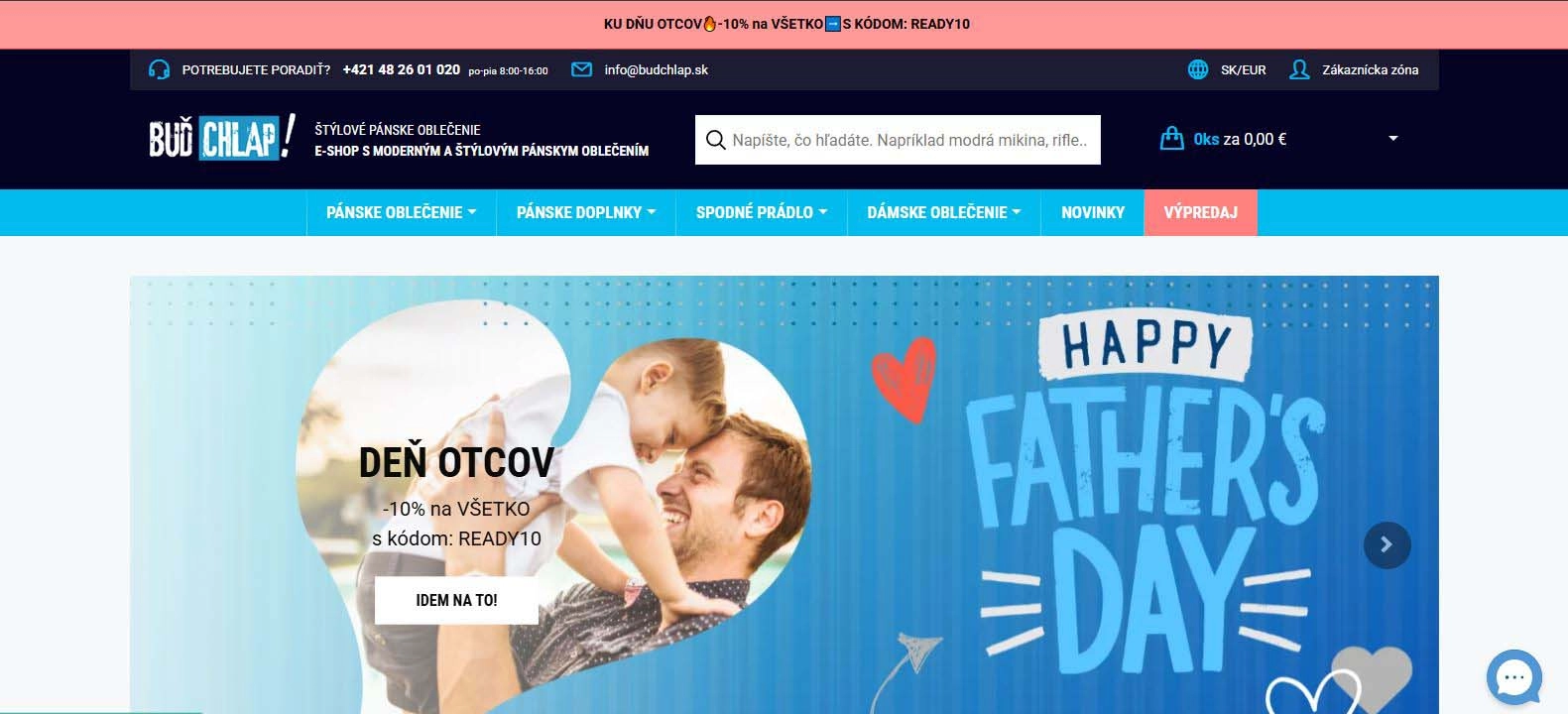 Deň otcov v e-shope Buď Chlap - srdiečko, v ktorom je otec so synom