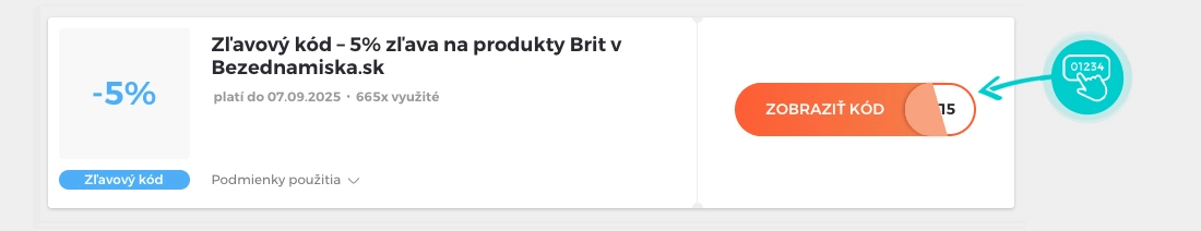 Ukážka zľavového kódu bezednamiska.sk