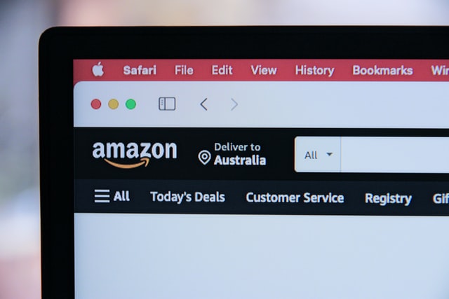 amazon - otvoreny prehliadac na stranke amazon