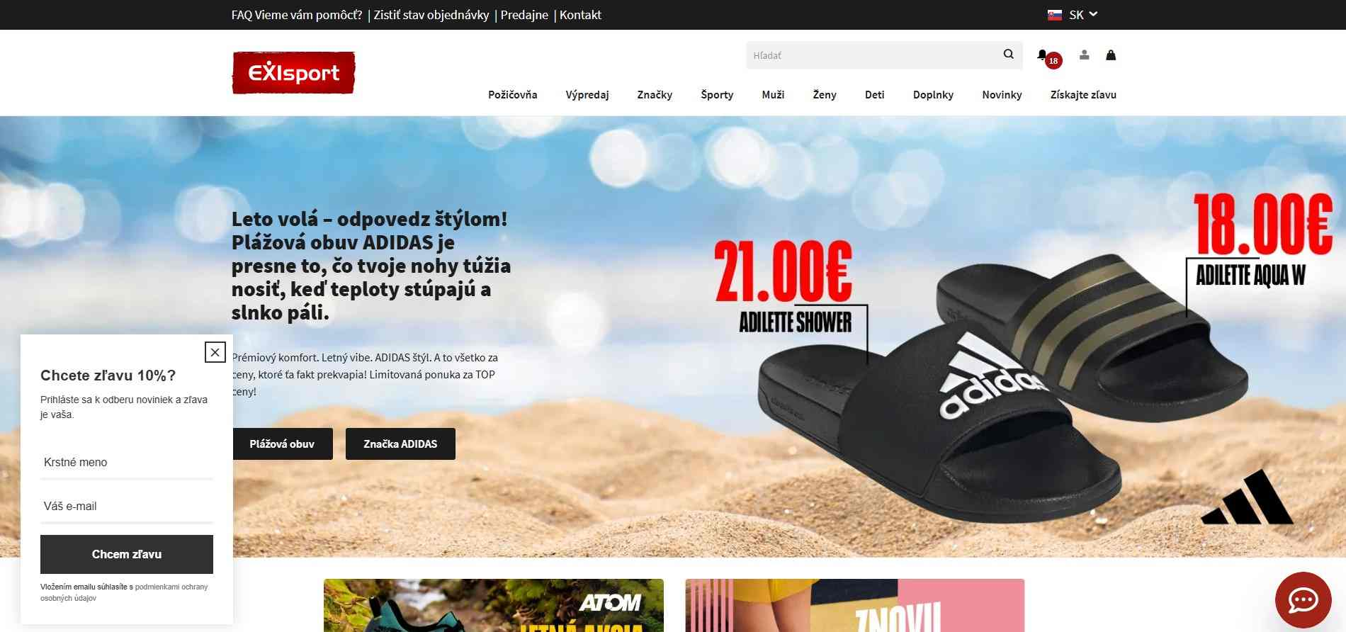 homepage Exisport plážová obuv