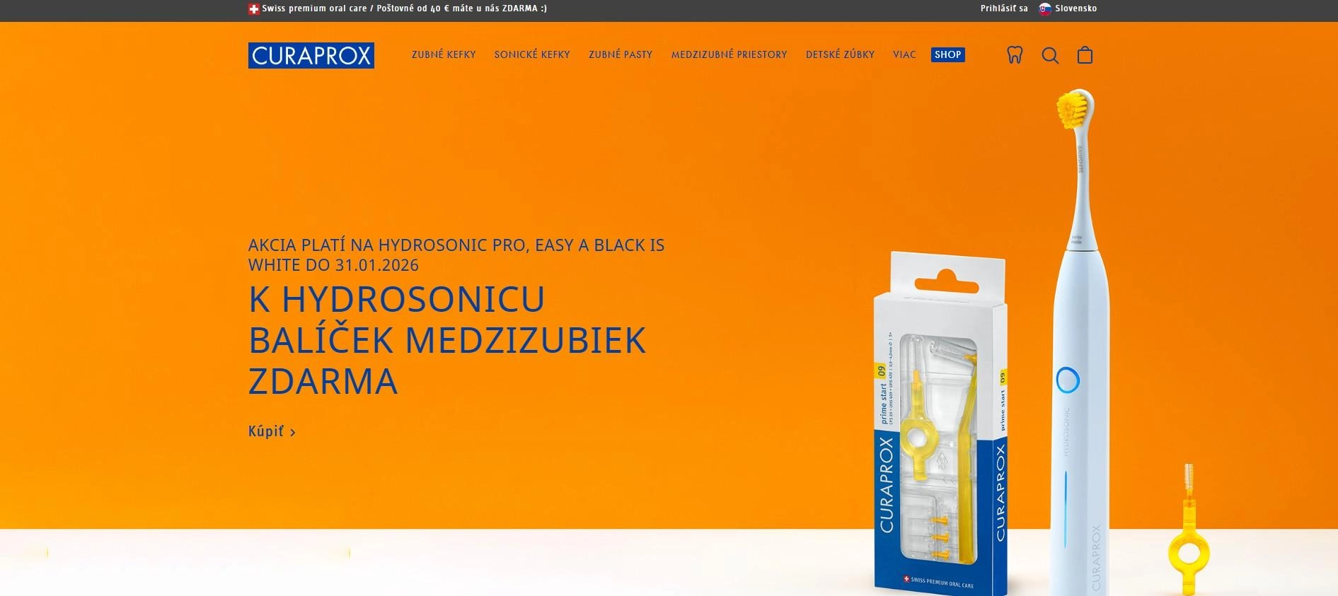 homepage Curaprox zubné kefky sonické kefky zubné pasty