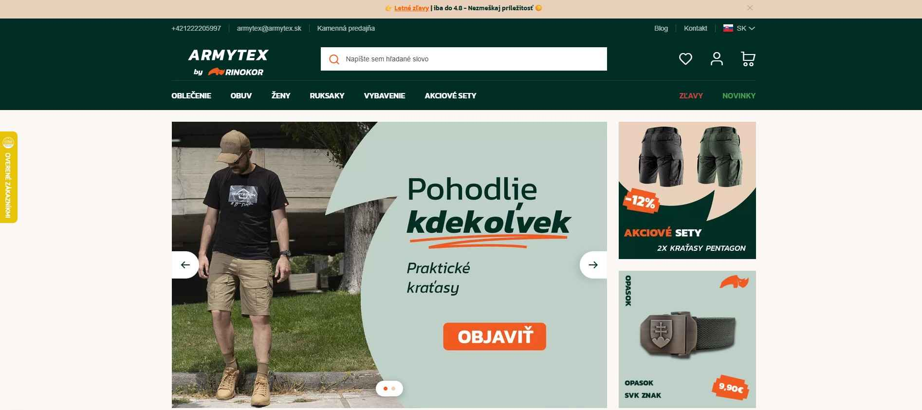 homepage Armytex oblečenie