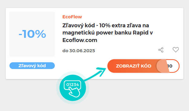 Ukážka zľavového kódu EcoFlow