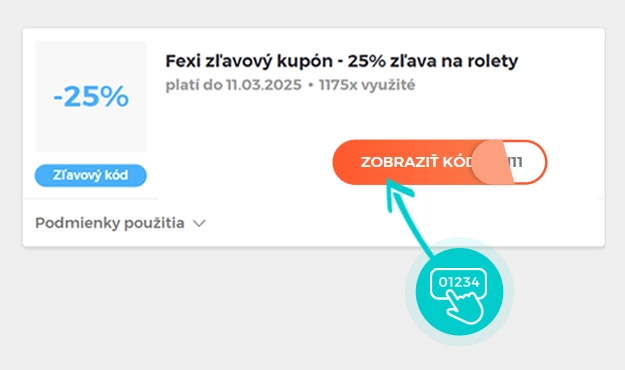 Ukážka zľavového kódu Fexi