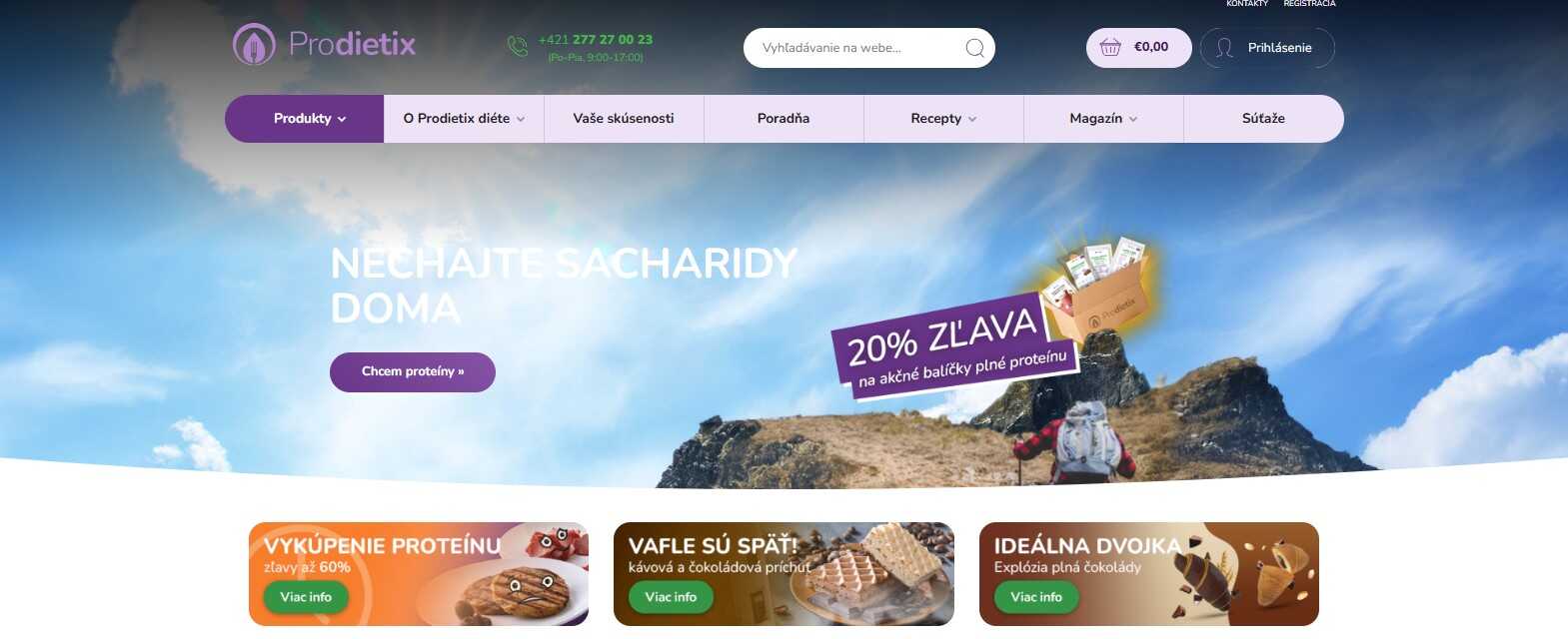 Prodietix - akcia na balíčky plne proteínu