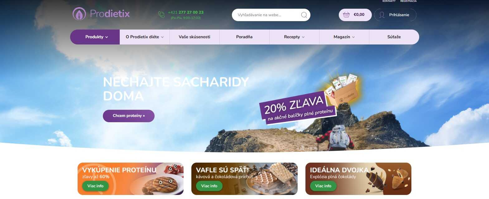 Prodietix - akcia na balíčky plne proteínu