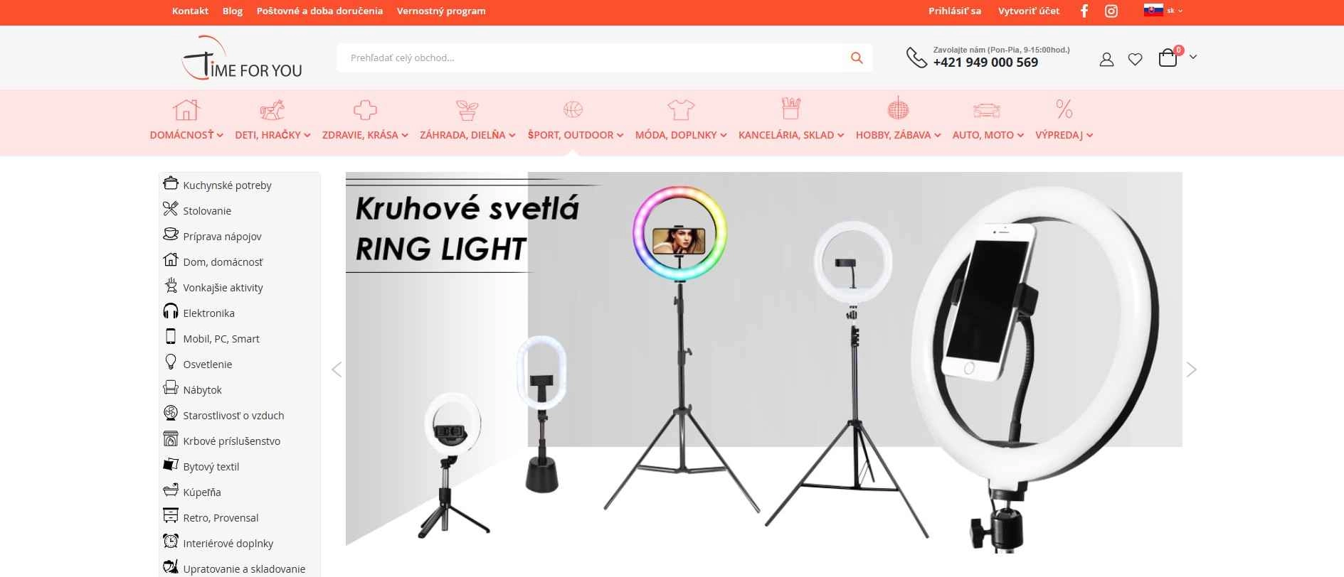 homepage Timeforyou kuchynské potreby elektronika nábytok bytový textil cestovanie