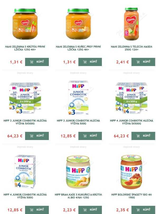 produkty detskej výživy