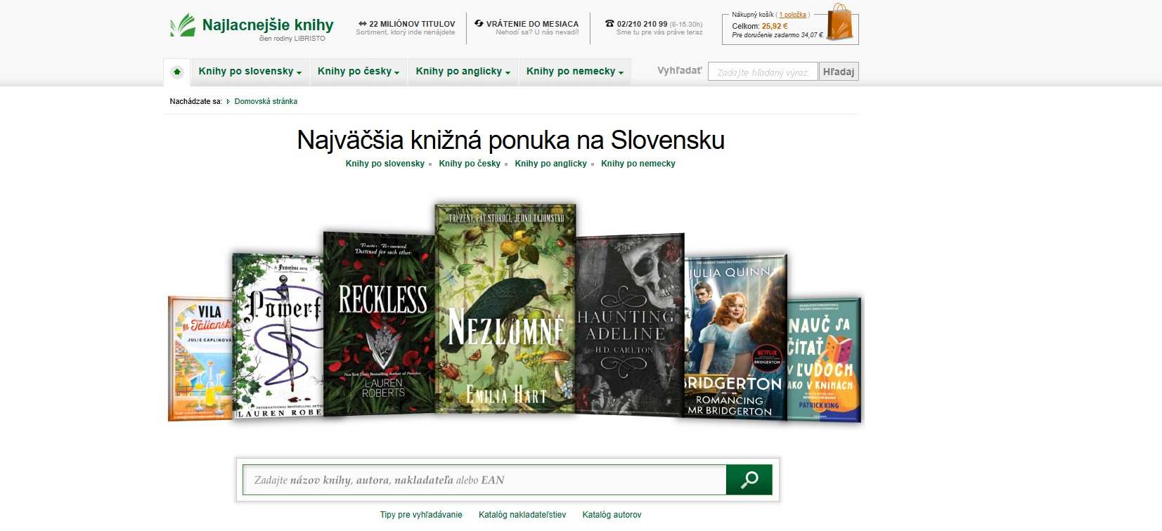 e-shop Najlacnejšie knihy