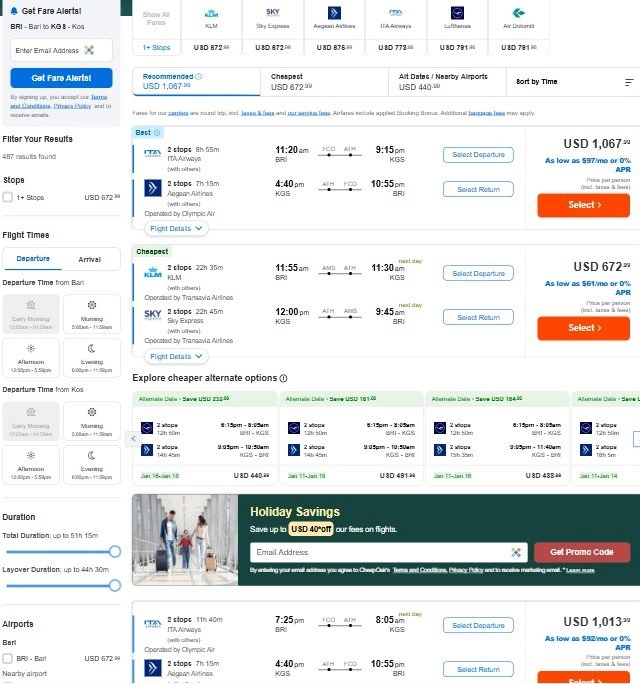 vyhľadávanie dostupných letov