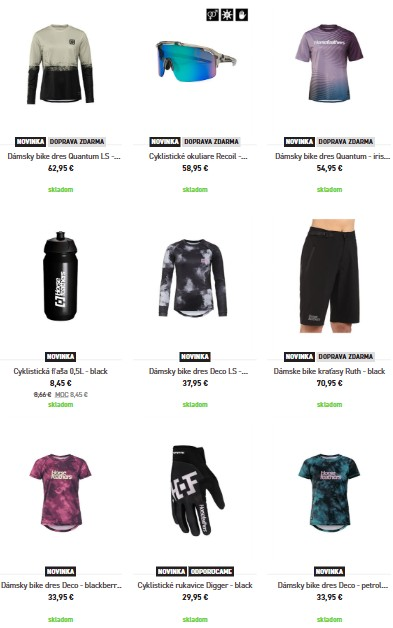 dámske bike oblečenie a doplnky z e-shopu Horsefeathers