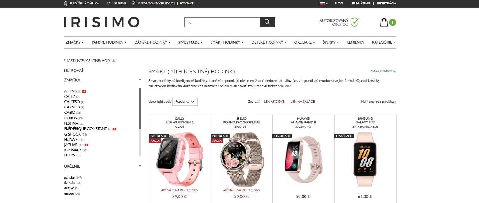 smart hodinky v e-shope Irisimo.sk
