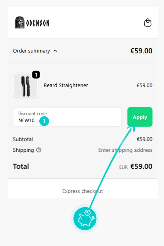 Návod ako uplatniť zľavový kód v košíku e-shopu Odenson