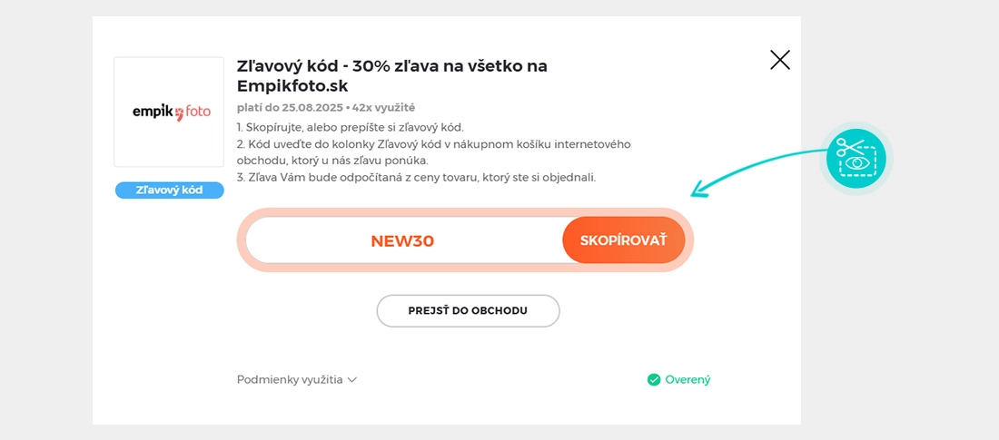 Návod ako skopírovať zľavový kód Empik foto