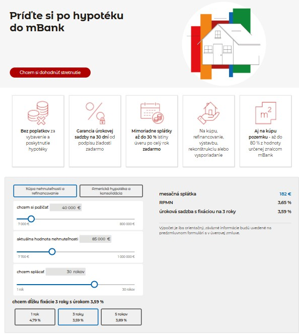 online výpočet hypotéky