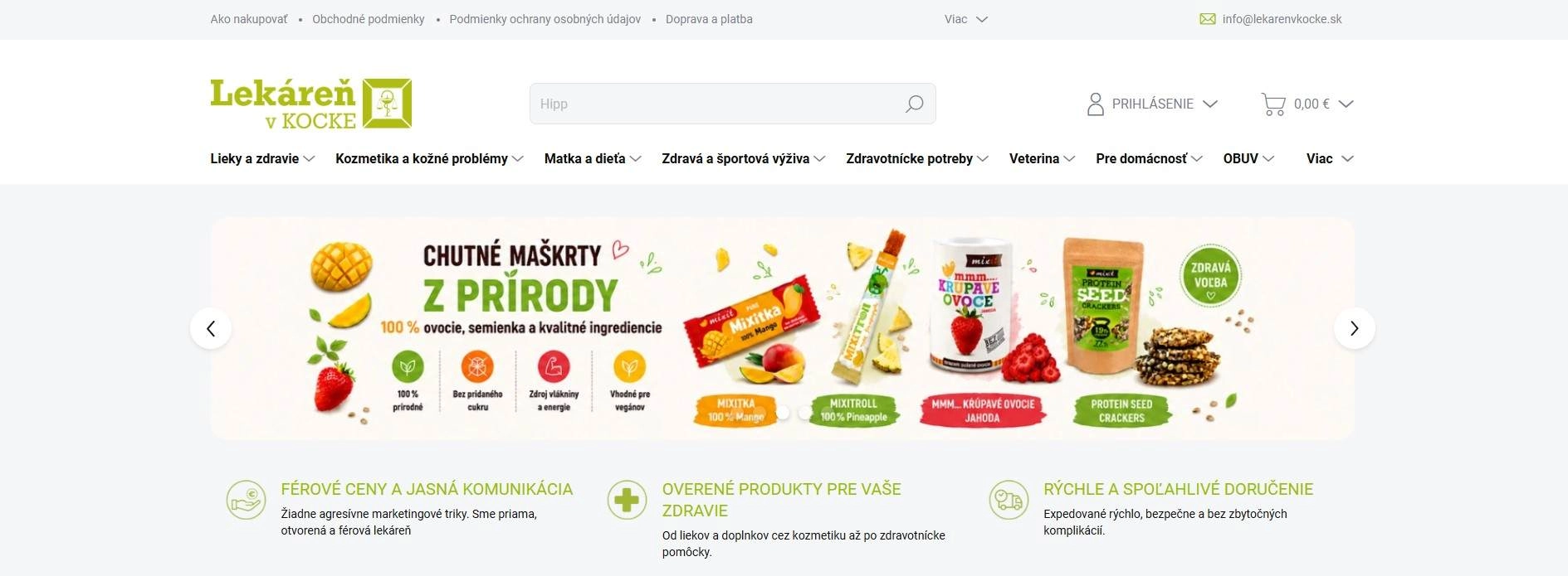 homepage Lekáreň v Kocke lieky kozmetika zdravá a športová výživa veterina