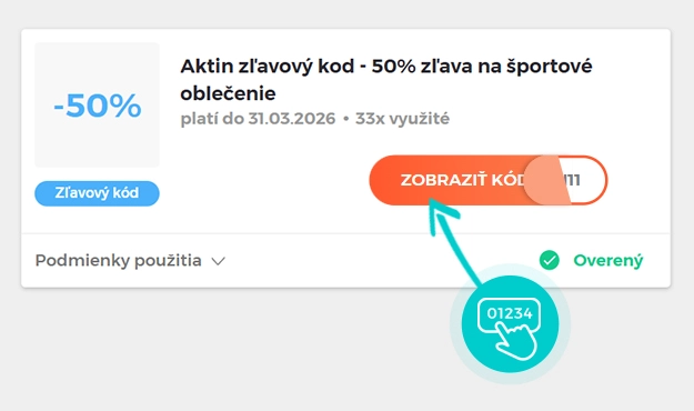 Ukážka zľavového kódu Vilgain