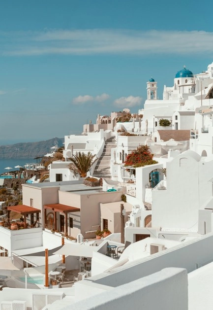 pohľad na Santorini, Grécko