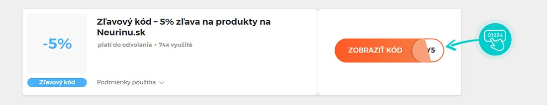Ukážka zľavového kódu Neurinu