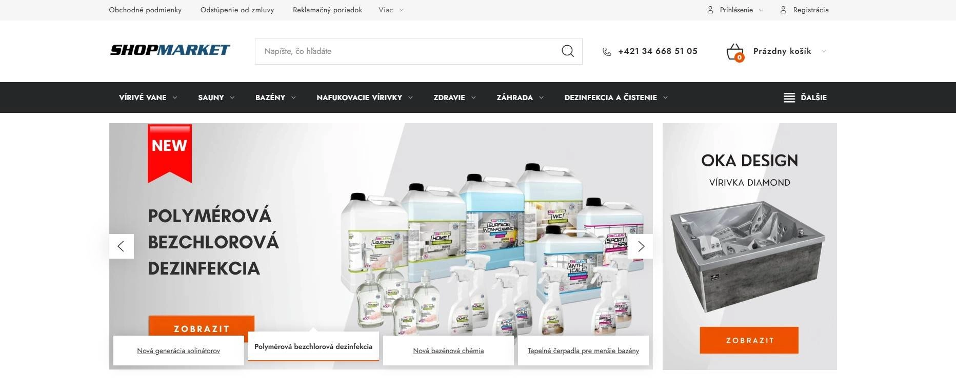 homepage ShopMarket vírivé vane sauny bazény nafukovacie vírivky