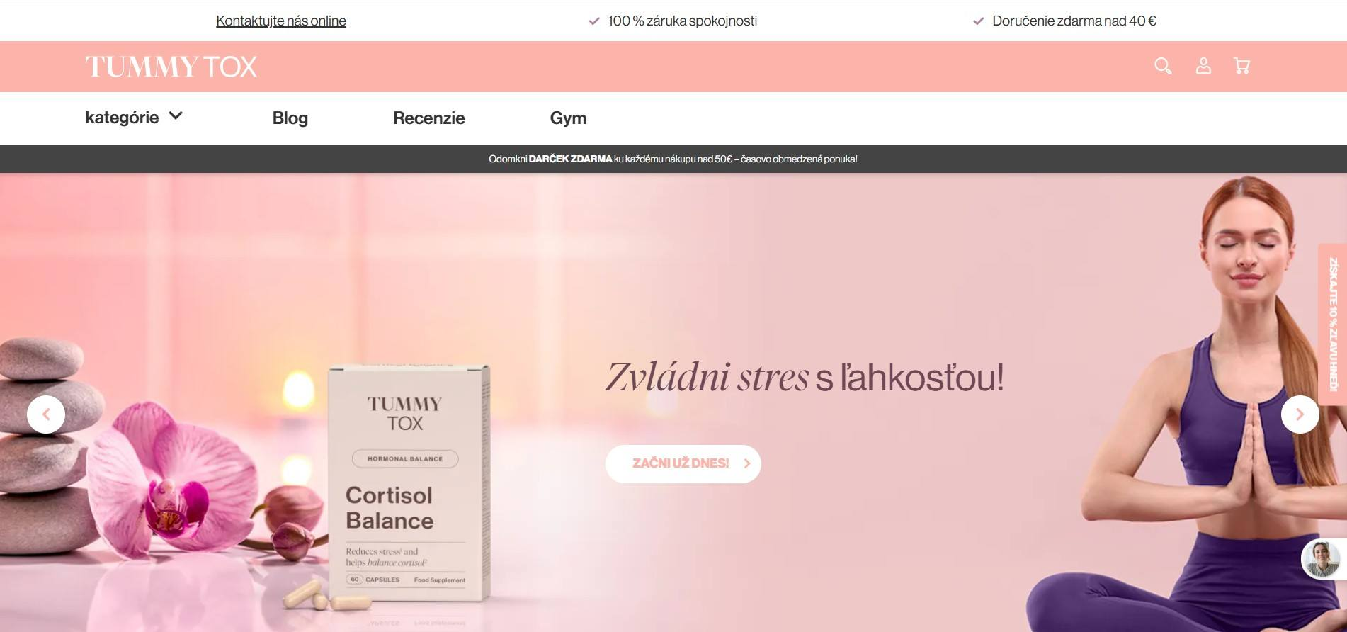 homepage TummyTox výživový doplnok na zvládnutie stresu