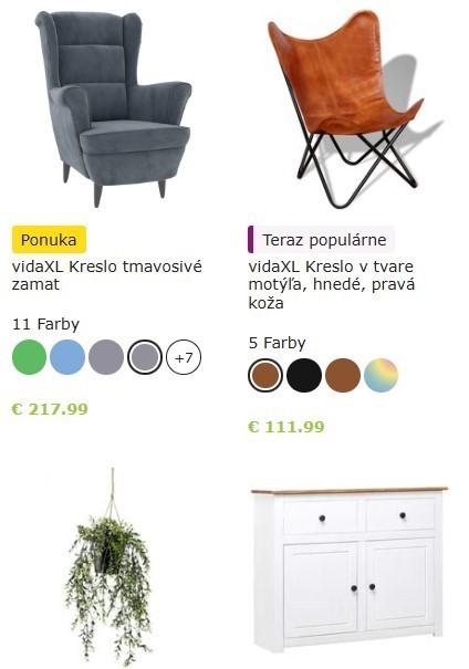 nábytok a dekorácie