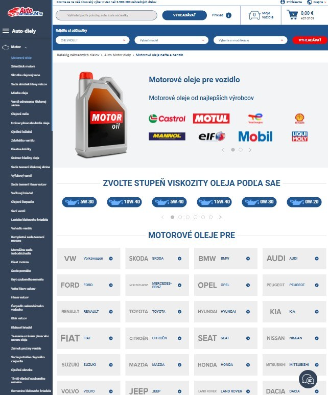 motorové oleje z e-shopu Autodielyonline24