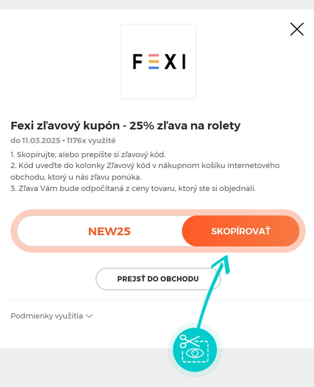 Návod ako skopírovať zľavový kód Fexi