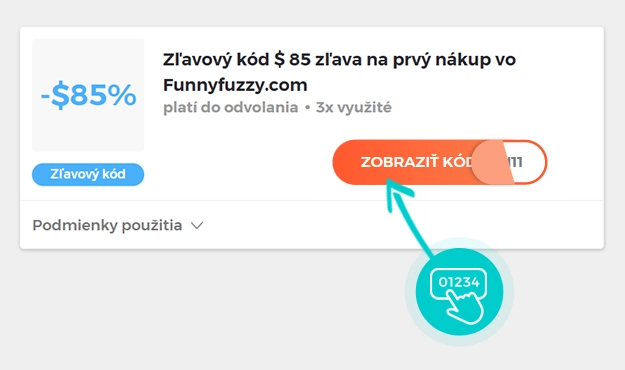 Ukážka zľavového kódu FunnyFuzzy