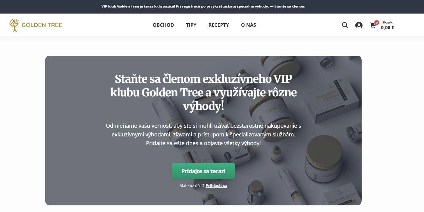 vernostný program Golden Tree