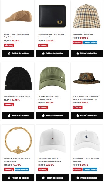 rôzne druhy pánskych doplnkov