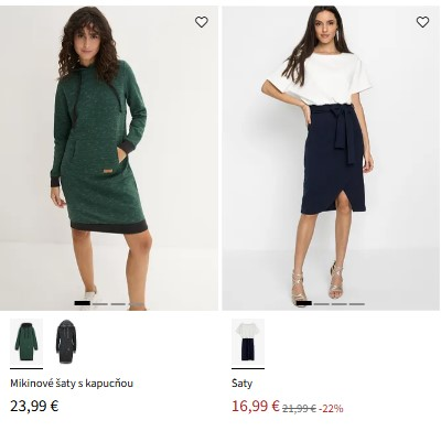 ponuka dámskych šiat v e-shope Bonprix.