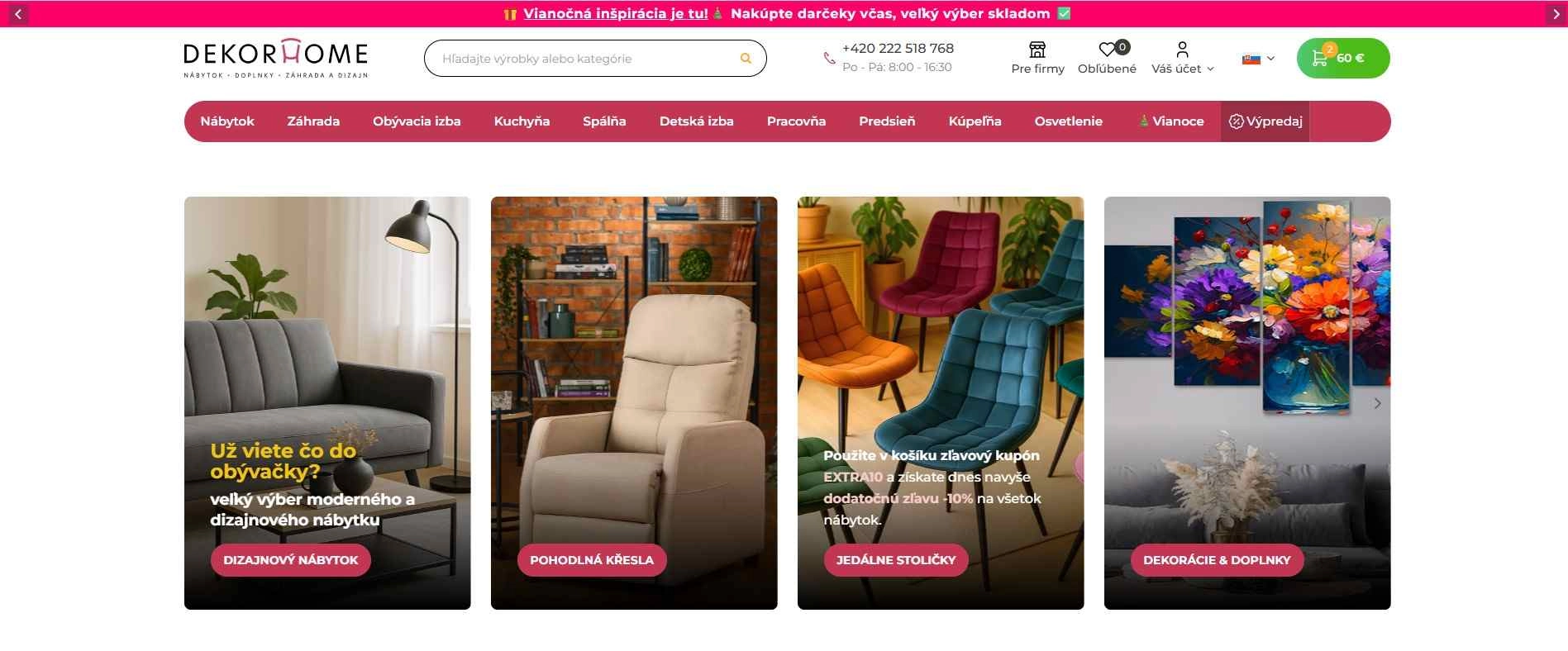 homepage Dekorhome nábytok kuchyňa spálňa obývačka