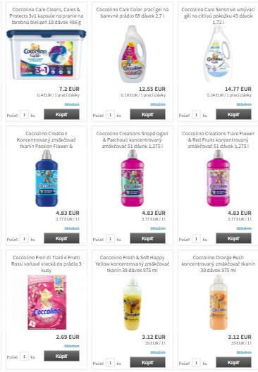 produkty na pranie z e-shopu Drogéria-vmd