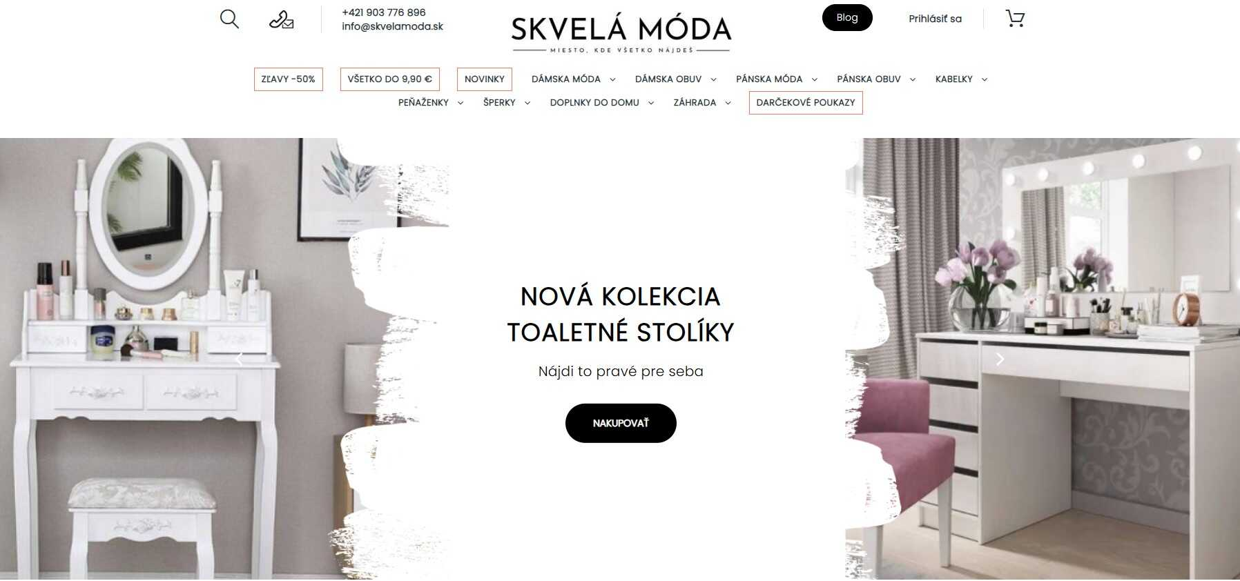 Skvelá móda - nová kolekcia toaletných stolíkov