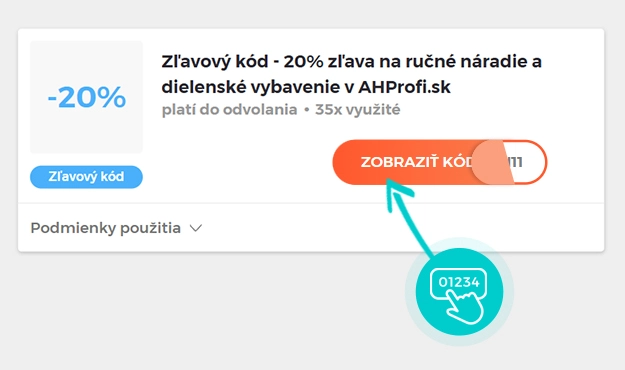 Ukážka zľavového kódu AHProfi