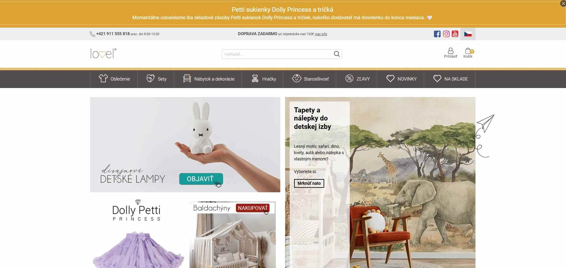 homepage Lovel dizajnové produkty pre deti a bábätká