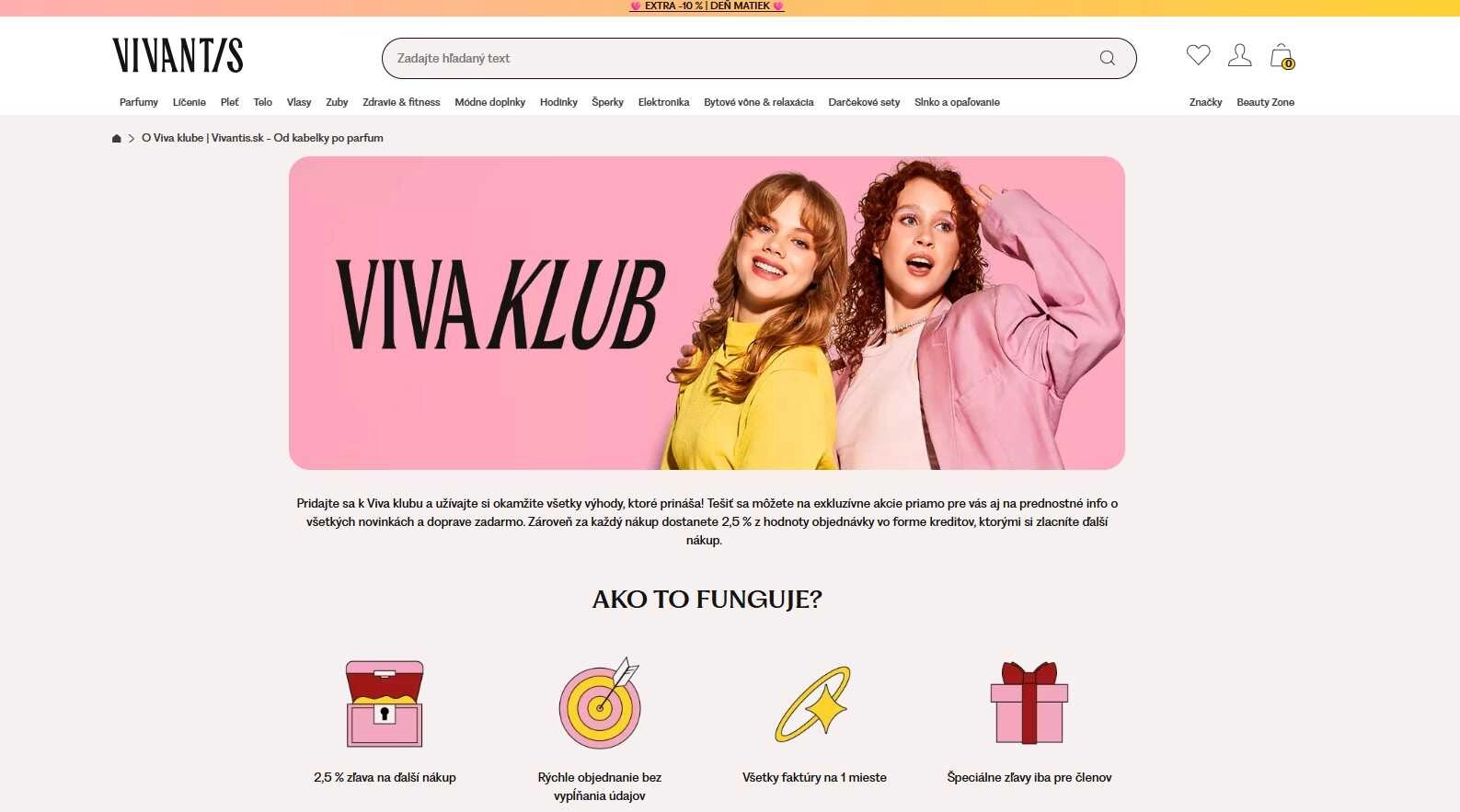 Vivantis vernostný program Viva Klub