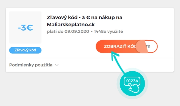 Ukážka zľavového kódu Artmie